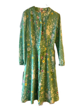 Green Polyester gown for ladies